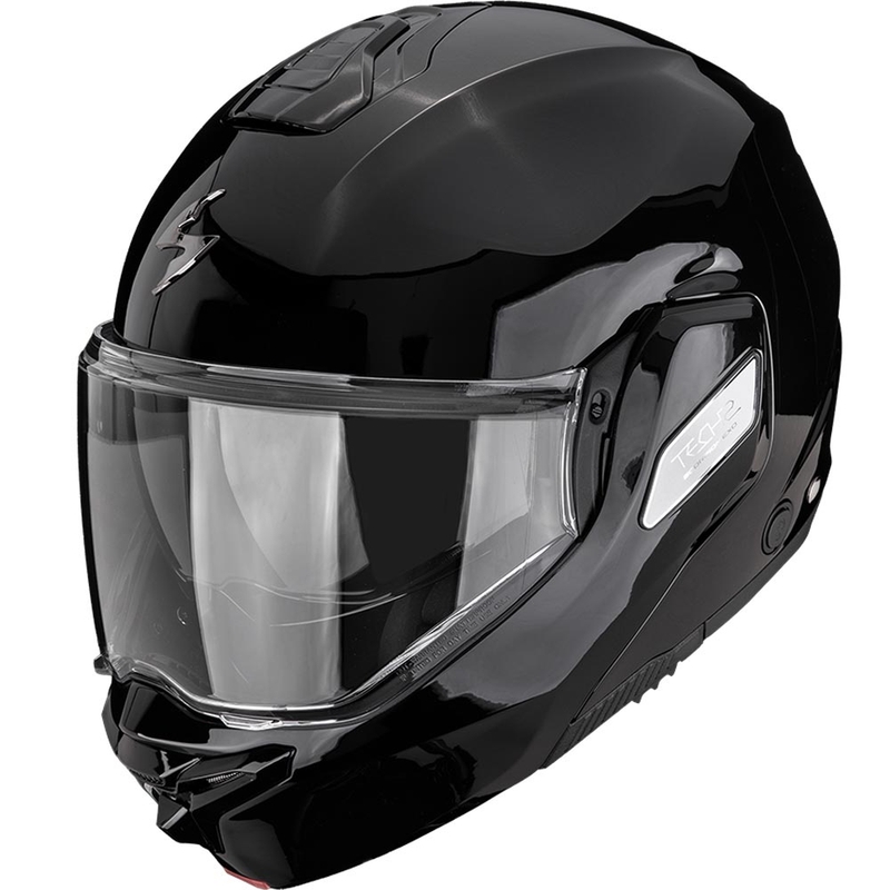Scorpion EXO-TECH II Solid flip-up motorcykelhjelm, sort