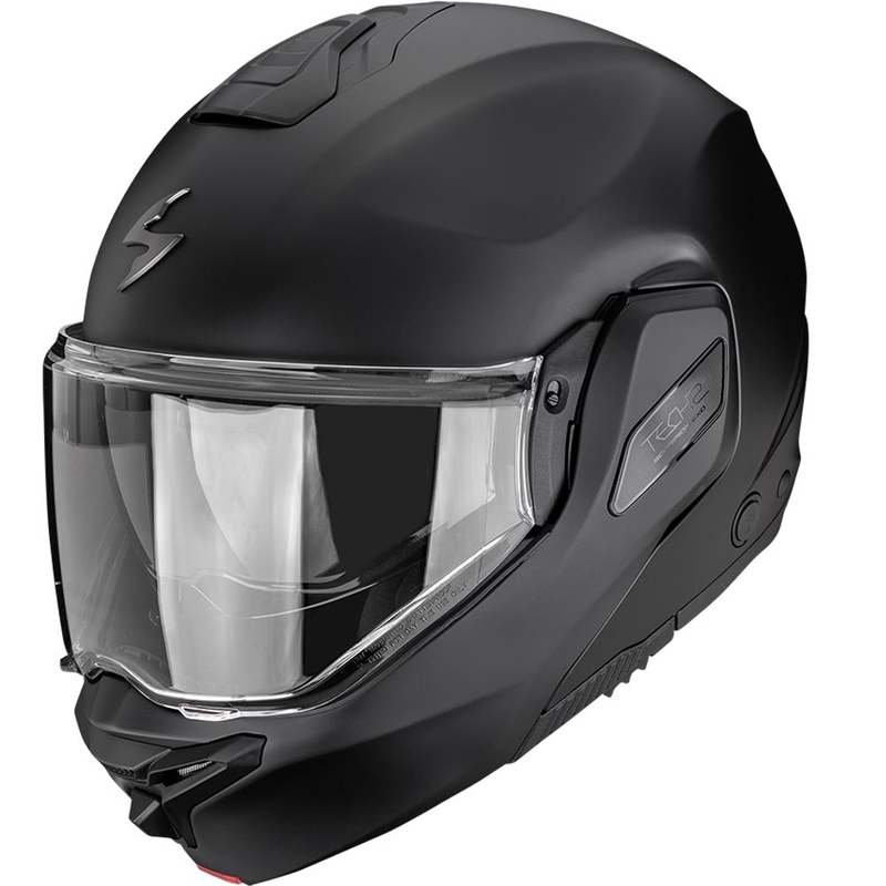 Scorpion EXO-TECH II Solid flip-up motorcykelhjelm, matsort