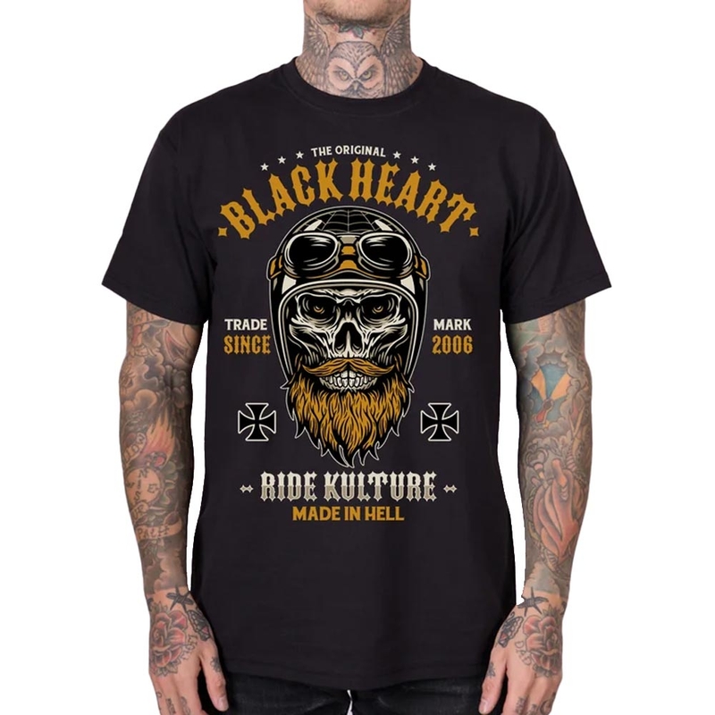 Sort hjerte Whisky T-shirt sort