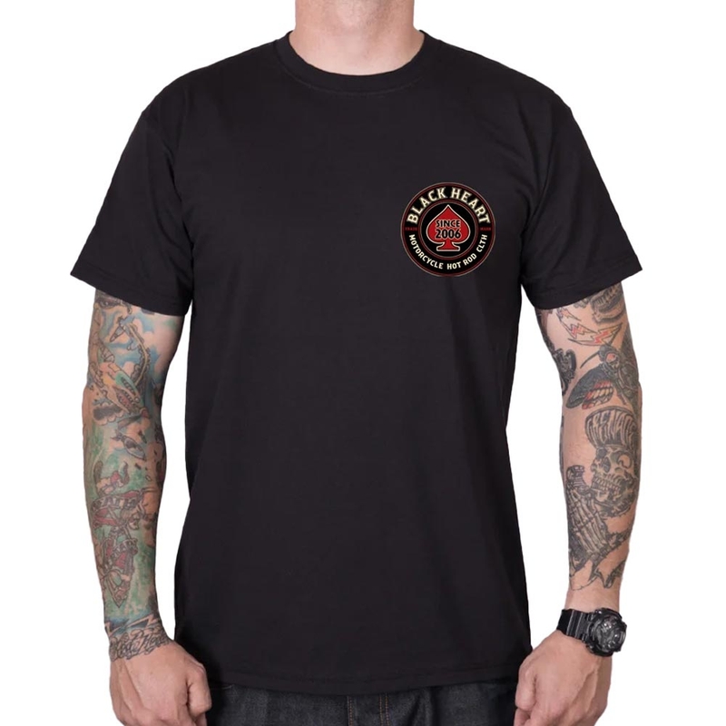 Sort Hjertefælder T-shirt sort
