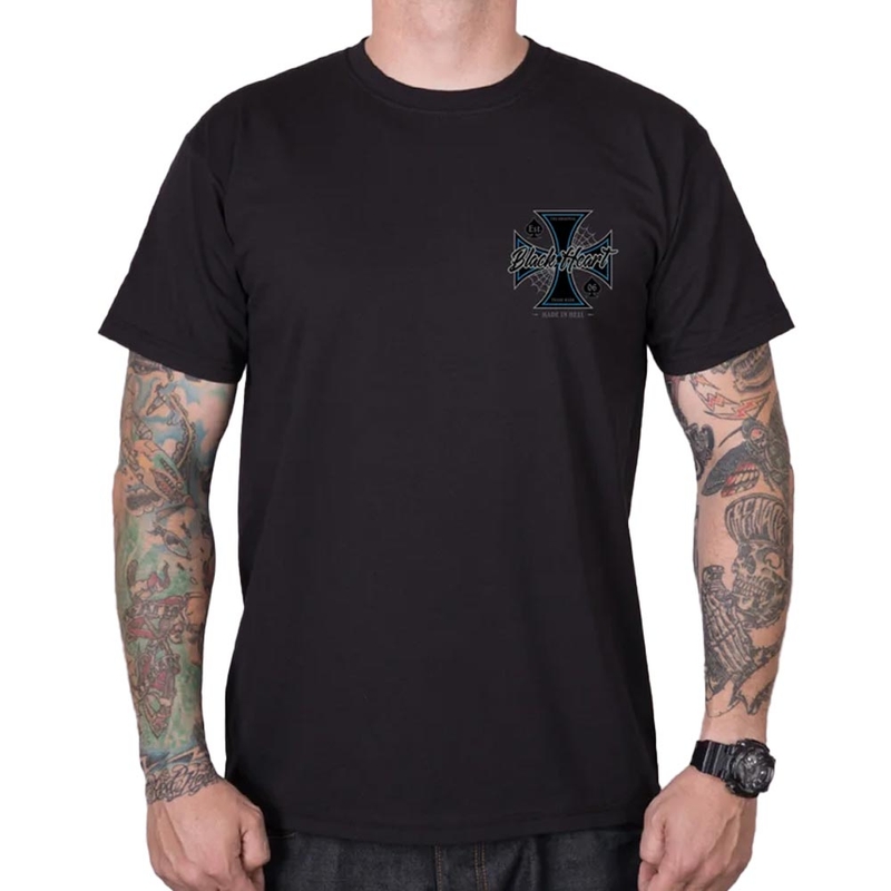 T-shirt Sort Hjerte Chopper Kors sort