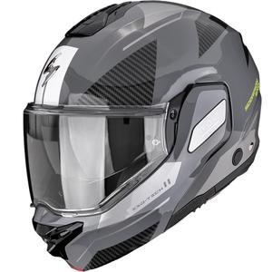Scorpion EXO-TECH II Void flip-up motorcykelhjelm sølv-fluo gul