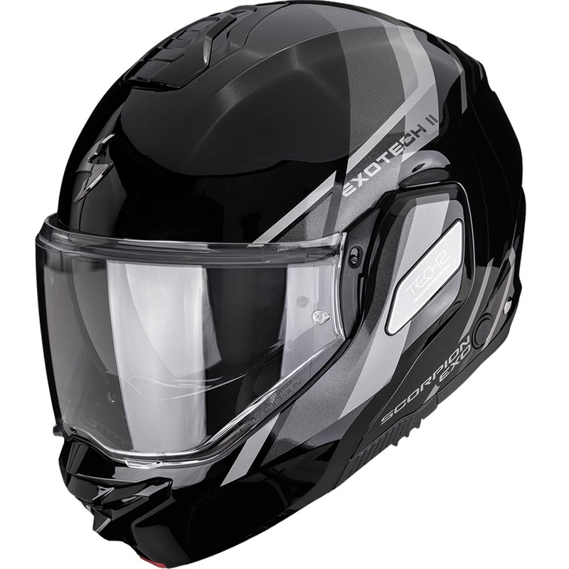 Scorpion EXO-TECH II Markus flip-up motorcykelhjelm sort-sølv