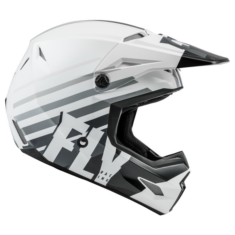 Motokrosová přilba FLY Racing Kinetic K120 bílo-černo-šedá