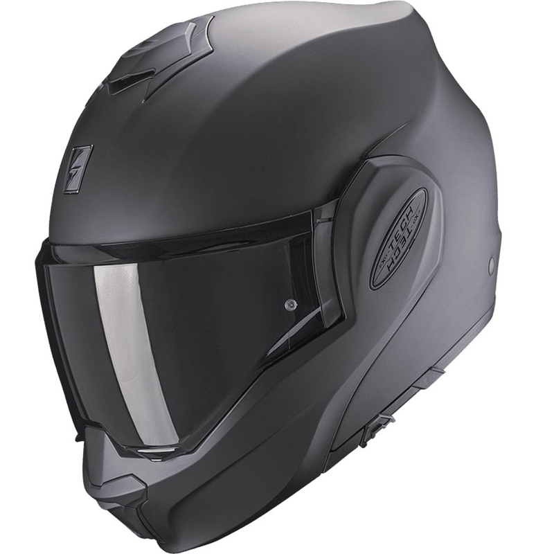 Scorpion EXO-TECH Lite Solid flip-up motorcykelhjelm, matsort