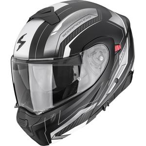 Scorpion EXO-930 EVO Space flip-up motorcykelhjelm, mat sort-sølv-hvid