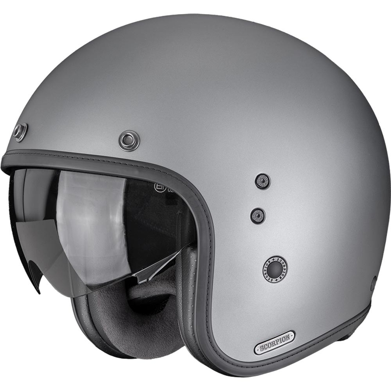 Scorpion Belfast II Solid Åben Motorcykelhjelm, Mat Titangrå