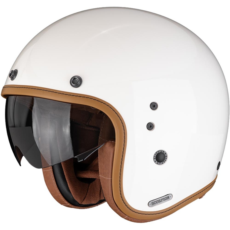 Scorpion Belfast II Luxe Åben Motorcykelhjelm Cremefarvet