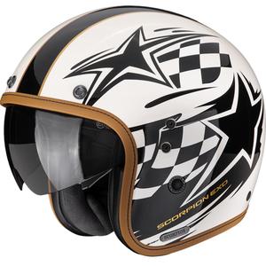 Scorpion Belfast II Flagstone Åben Motorcykelhjelm Cremefarvet-Sort