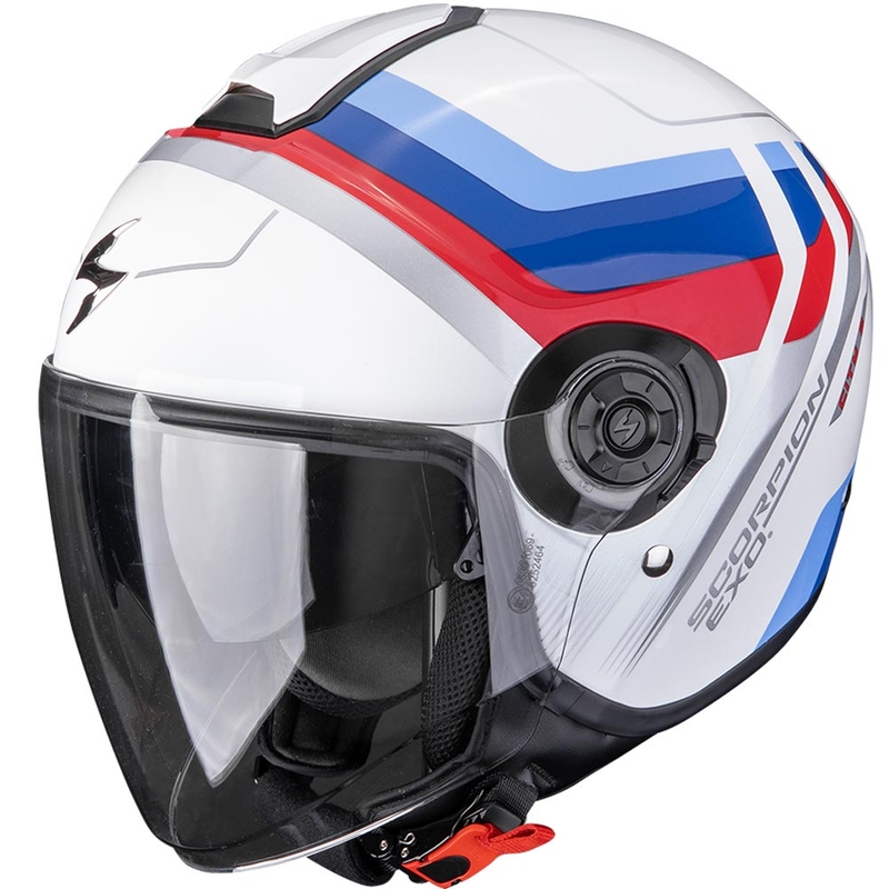 Scorpion EXO-CITY II Sport åben motorcykelhjelm hvid-blå-rød