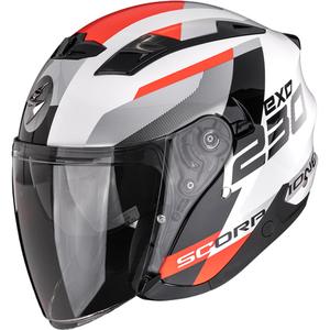 Scorpion EXO-230 Comics åben motorcykelhjelm hvid-rød