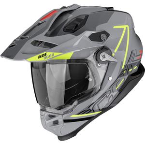 Enduro hjelm Scorpion ADF-9000 Air Summit sølv-fluo gul