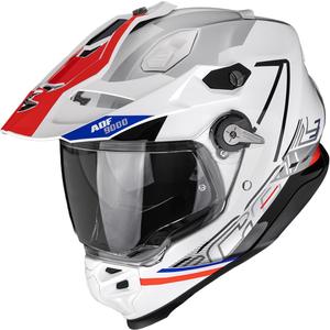 Enduro hjelm Scorpion ADF-9000 Air Summit hvid-rød-sølv