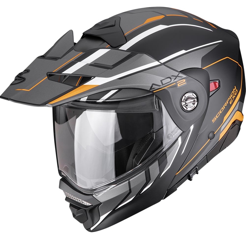 Enduro motorcykelhjelm Scorpion ADX-2 Walt mat sort-orange