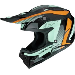 Scorpion SMX-10 Speed motocross hjelm sort-orange-grøn