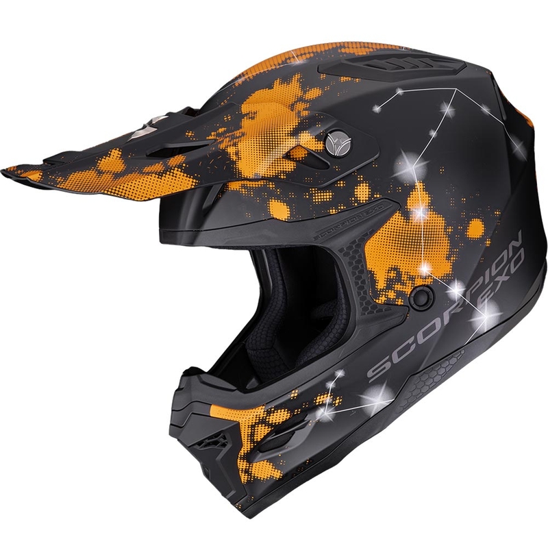 Scorpion SMX-10 Vibe motocrosshjelm, mat sort-orange