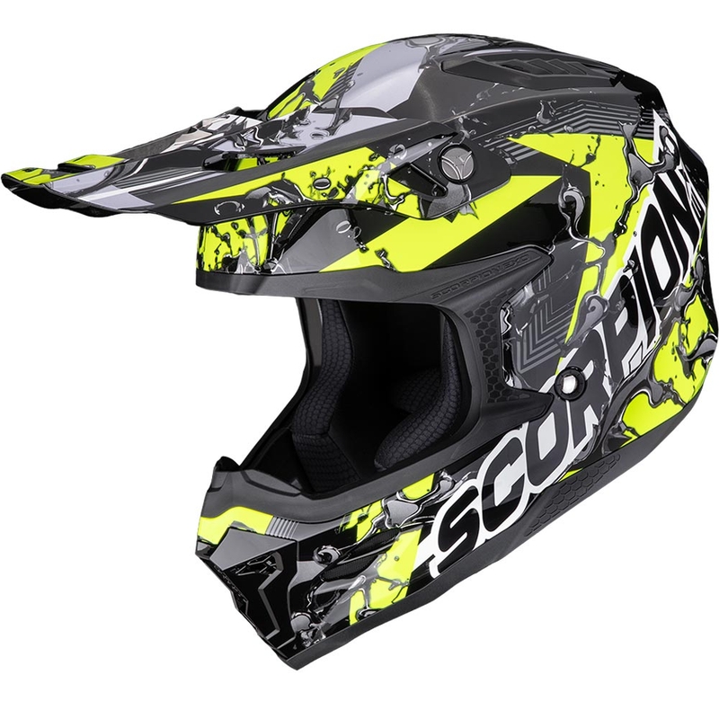 Scorpion SMX-10 Gasoline motocrosshjelm sort-gul