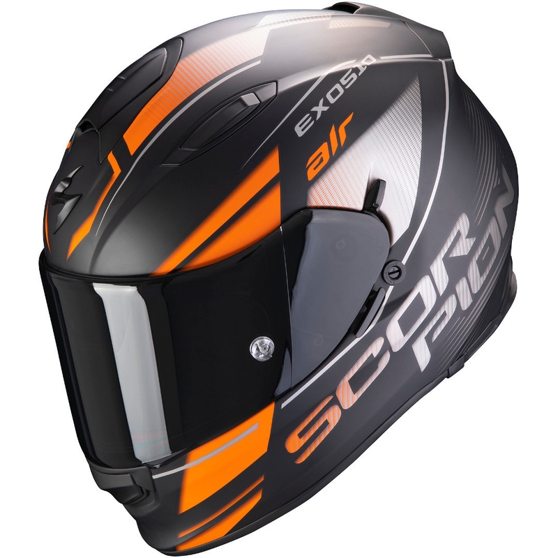 Integrální přilba Scorpion EXO-510 Air Ferrum černo-stříbrno-oranžová