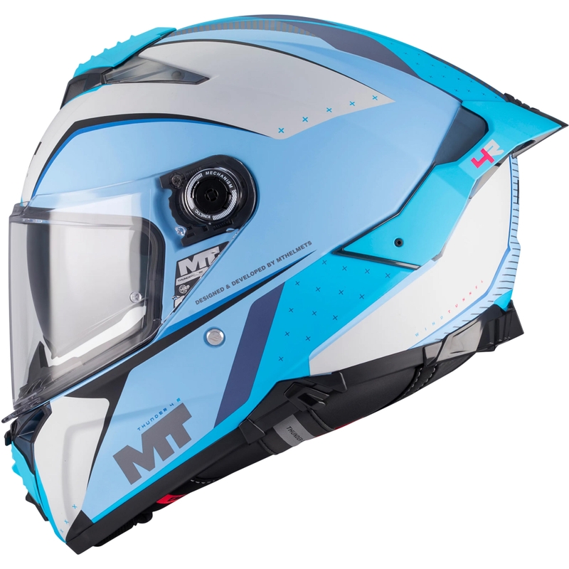 Integralhjelm MT Thunder 4 R SV Wind Tunnel C7 mat blågrå