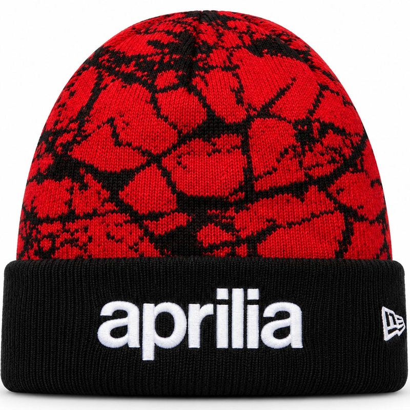 Aprilia Racing kasket med logo rød-sort