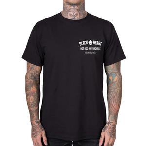 Sort hjerte Hot Rod motorcykel t-shirt sort