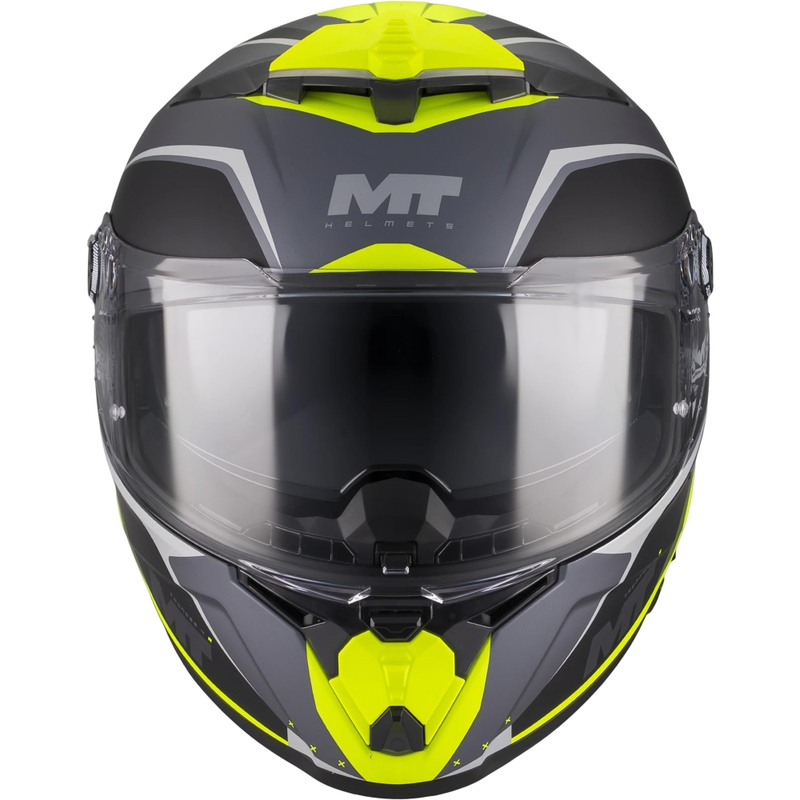 Integralhjelm MT Thunder 4 R SV Wind Tunnel B3 sort-grå-fluo gul