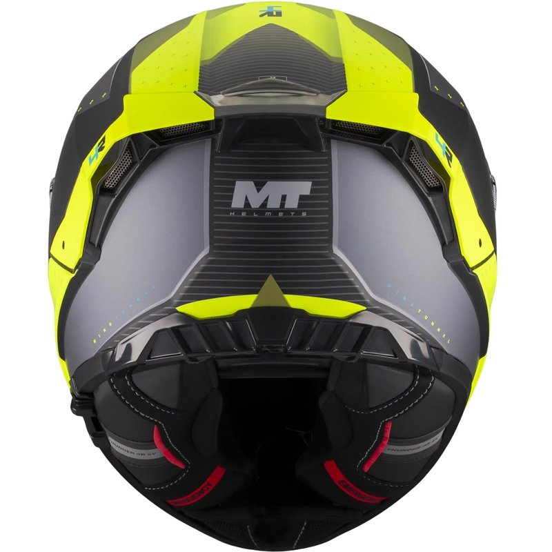 Integralhjelm MT Thunder 4 R SV Wind Tunnel B3 sort-grå-fluo gul