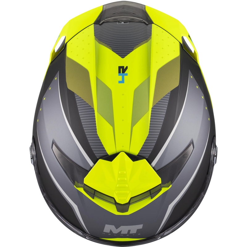 Integralhjelm MT Thunder 4 R SV Wind Tunnel B3 sort-grå-fluo gul