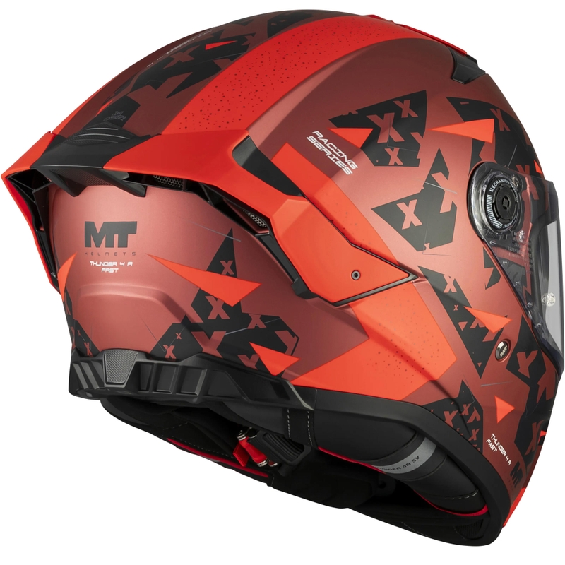 Integralhjelm MT Thunder 4 R SV Fast C5 mat sort-grå-rød