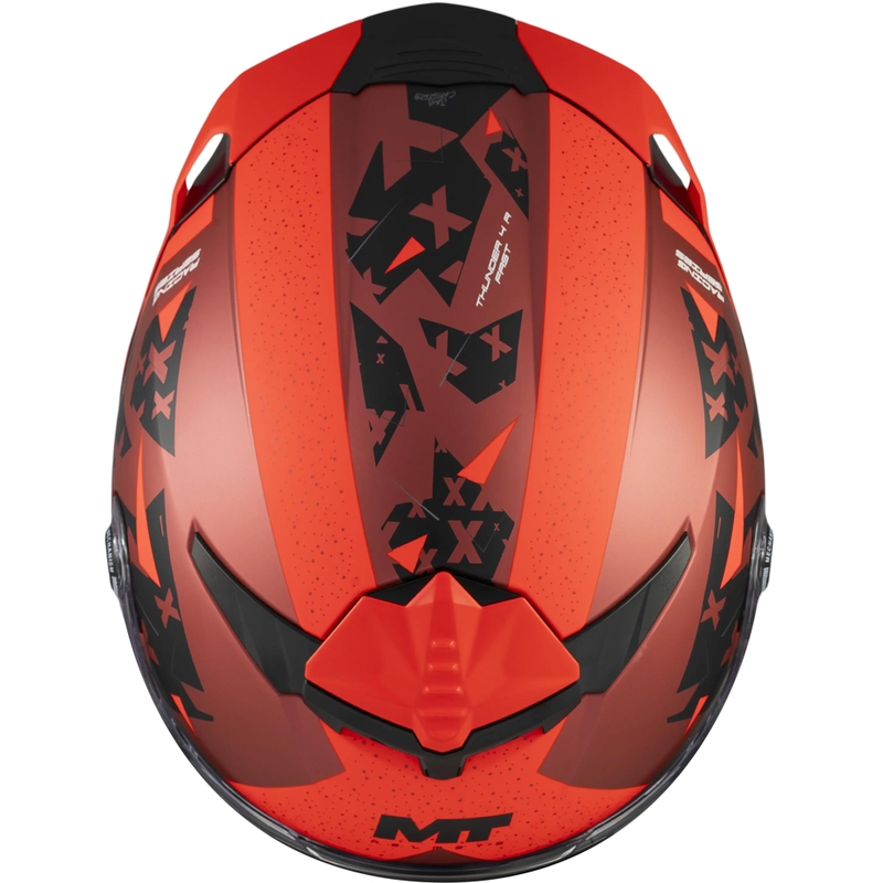 Integralhjelm MT Thunder 4 R SV Fast C5 mat sort-grå-rød