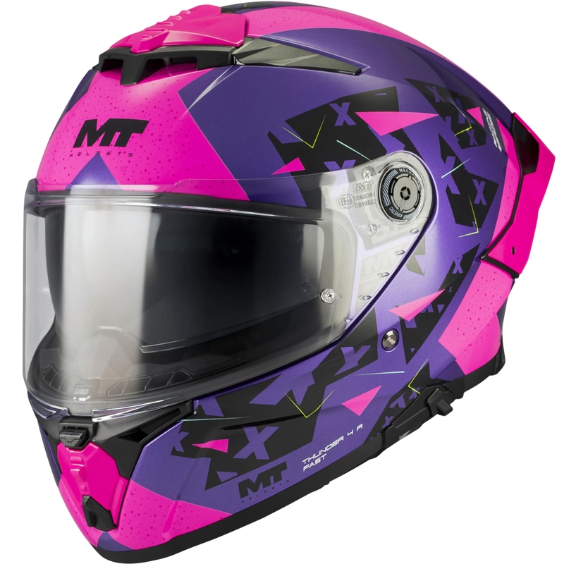Integralhjelm MT Thunder 4 R SV Fast C8 lilla-pink-sort