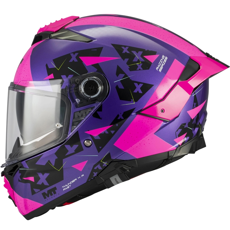 Integralhjelm MT Thunder 4 R SV Fast C8 lilla-pink-sort