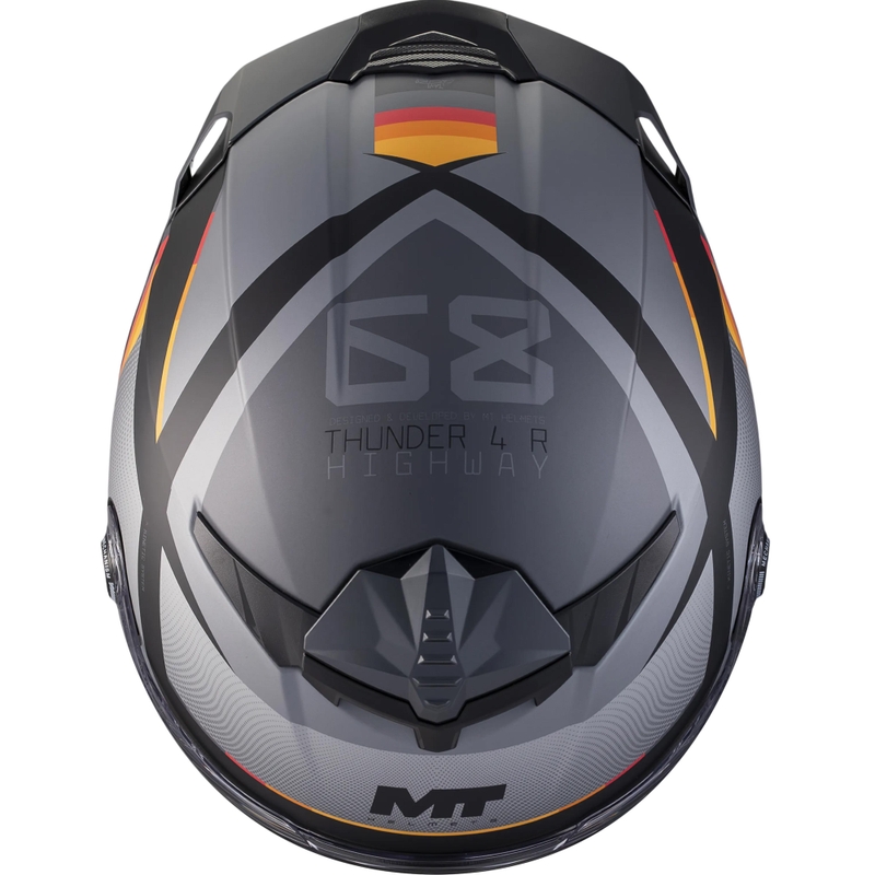 Integralhjelm MT Thunder 4 R SV Highway B5 mat grå-sort