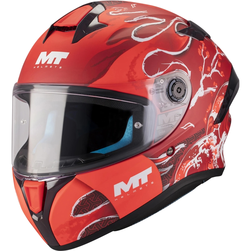 Fullface motorcykelhjelm MT Targo S Yamanaka_26_Sæson C5 mat rød