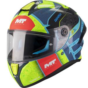 Integralhjelm MT Targo S Danish_26_Brasil C3 blå-fluo gul-rød