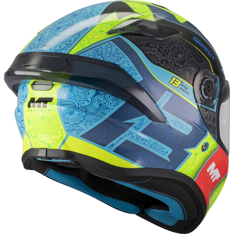 Integralhjelm MT Targo S Danish_26_Brasil C3 blå-fluo gul-rød