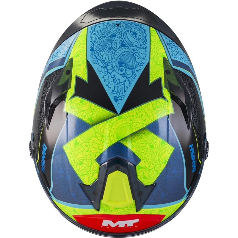 Integralhjelm MT Targo S Danish_26_Brasil C3 blå-fluo gul-rød