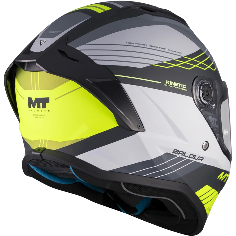 Integralhjelm MT Stinger 2 Baldur C3 sort-grå-fluo gul
