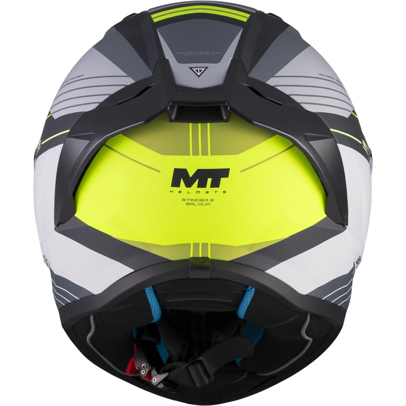 Integralhjelm MT Stinger 2 Baldur C3 sort-grå-fluo gul