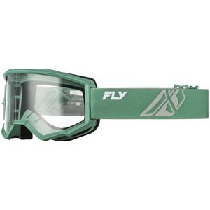 Fly Racing Focus grønne motocrossbriller med klare linser