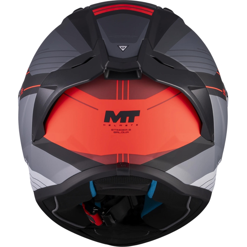 Integralhjelm MT Stinger 2 Baldur C15 mat sort-grå-rød