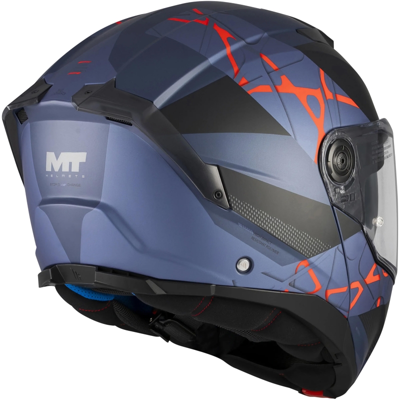 Flip-up motorcykelhjelm MT Atom 2 SV Change C17 mat sort-blå