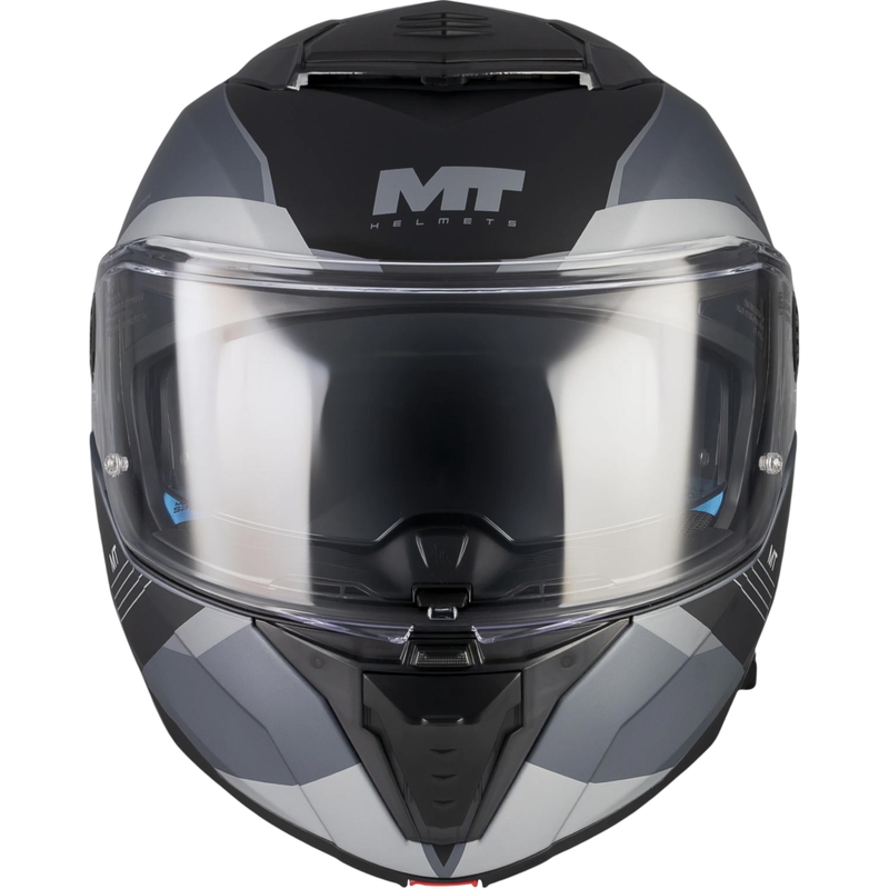 Flip-up motorcykelhjelm MT Atom 2 SV Kaster C2 mat sort-grå