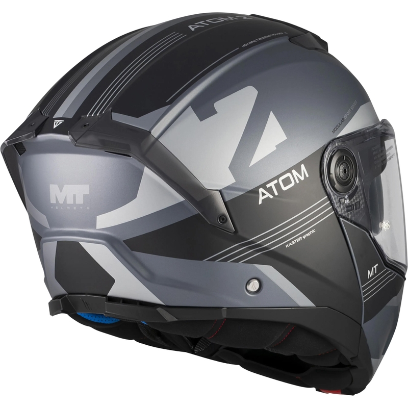 Flip-up motorcykelhjelm MT Atom 2 SV Kaster C2 mat sort-grå