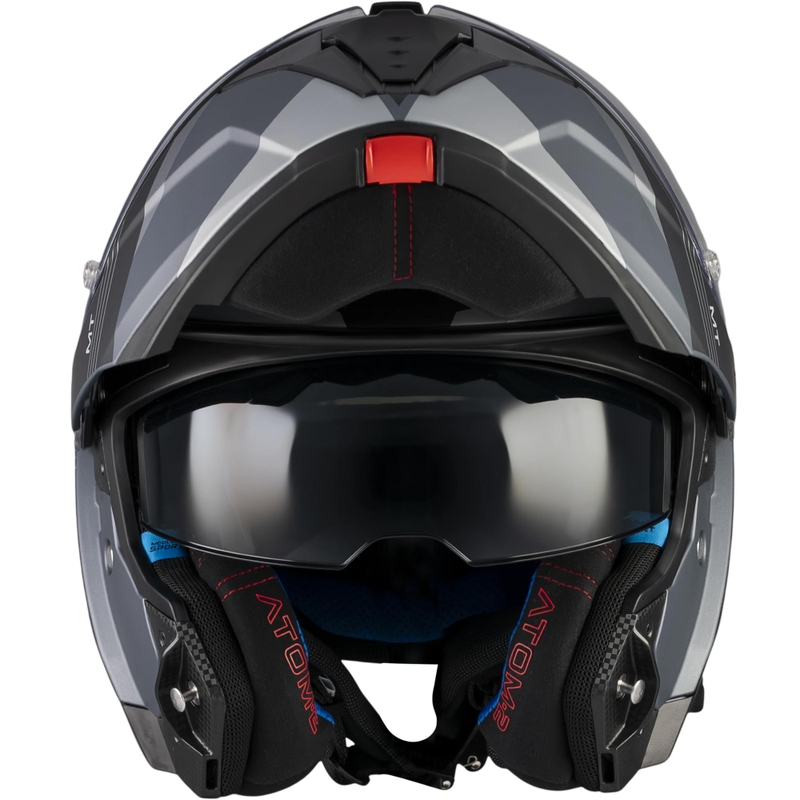 Flip-up motorcykelhjelm MT Atom 2 SV Kaster C2 mat sort-grå