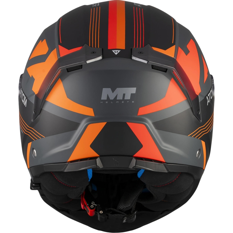 Flip-up motorcykelhjelm MT Atom 2 SV Kaster C14 mat sort-grå-orange