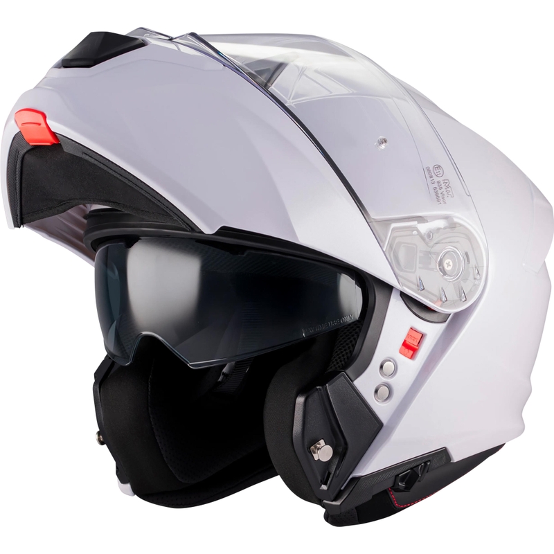 Flip-up motorcykelhjelm MT Genesis R SV A0 hvid