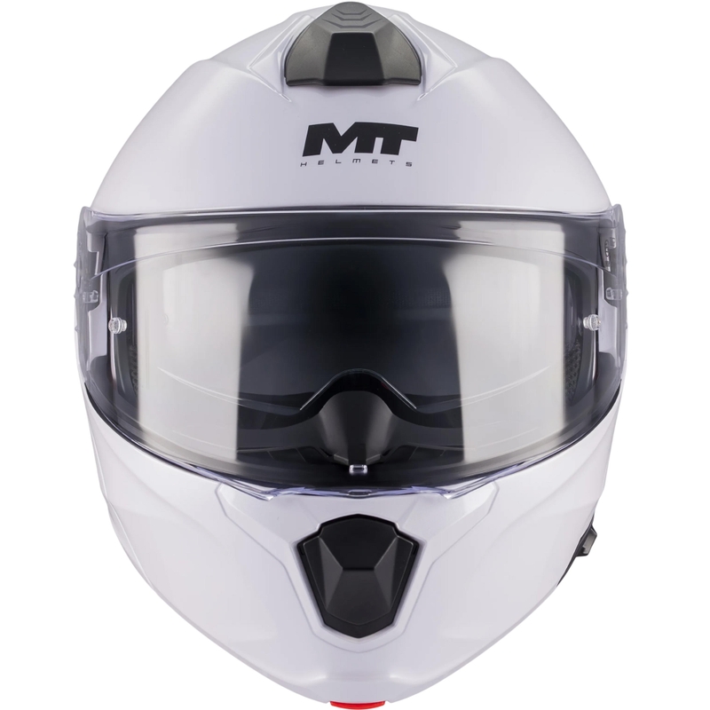 Flip-up motorcykelhjelm MT Genesis R SV A0 hvid