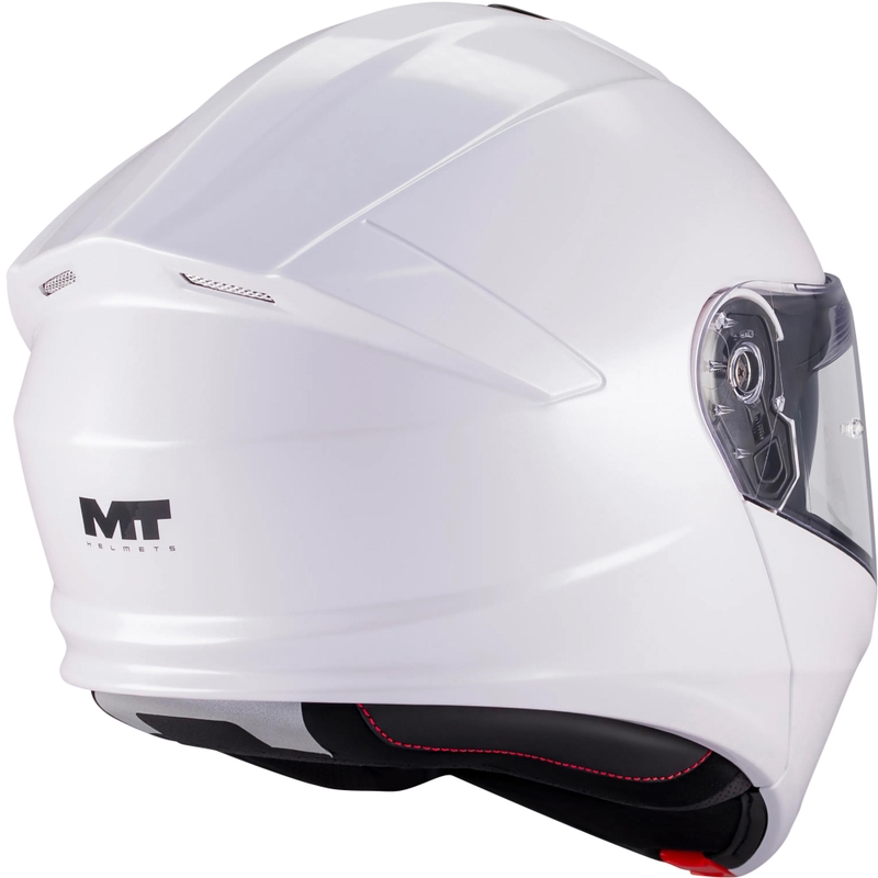 Flip-up motorcykelhjelm MT Genesis R SV A0 hvid