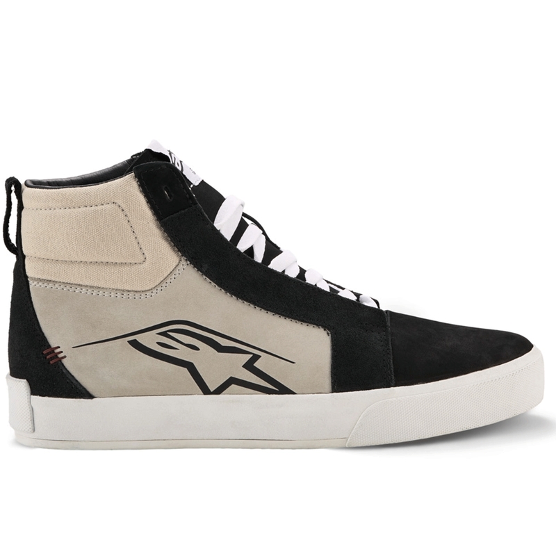 Alpinestars Ride-63 Læder Motorcykelstøvler Sort-Lysegrå-Hvid